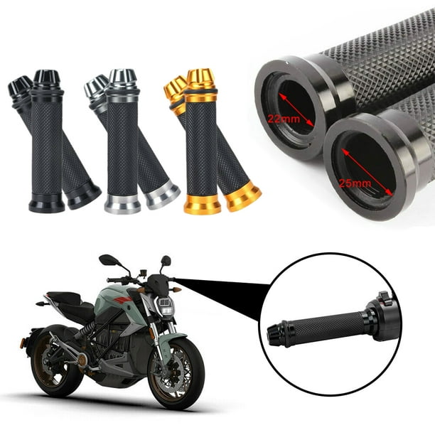 Aluminum Rubber Gel Motorcycle Hand Grips For 7/8" Handlebar Sport Bike 8 Colors 